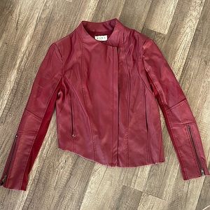 Faux leather burgundy jacket- Vici Dolls